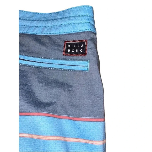 Billabong Stringer Lotides Stretch Boardshort size 31 Grey/Blue striped pattern - Picture 6 of 11